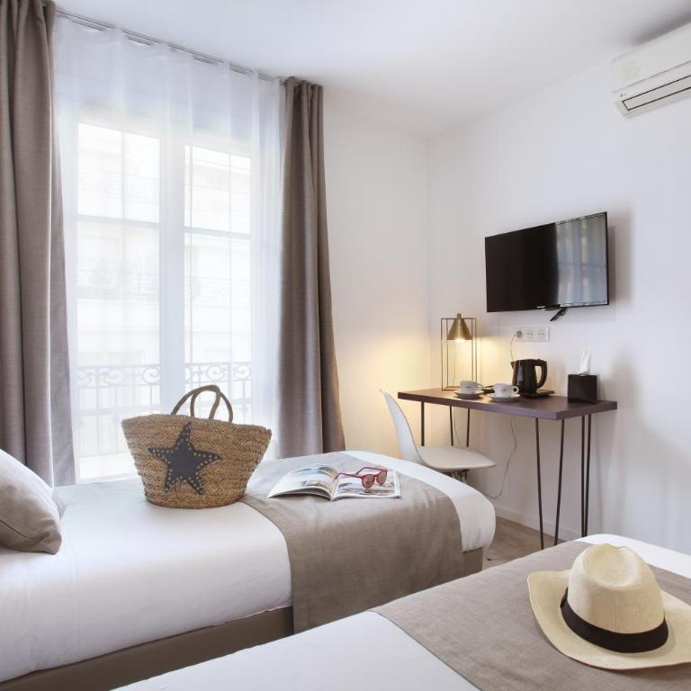 Hôtel Alcôve Nice - Chambre Lits Jumeaux Confort - 1