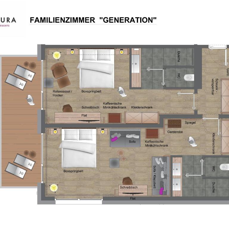 Hotel Adapura Wagrain - Deluxe Familienzimmer Zimmer - GENERATION - 4