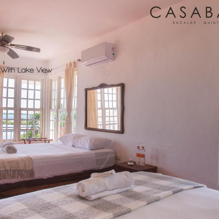 Hotel CasaBakal - A pie de Laguna - Bacalar - Habitación Cuádruple con vistas al lago - 3