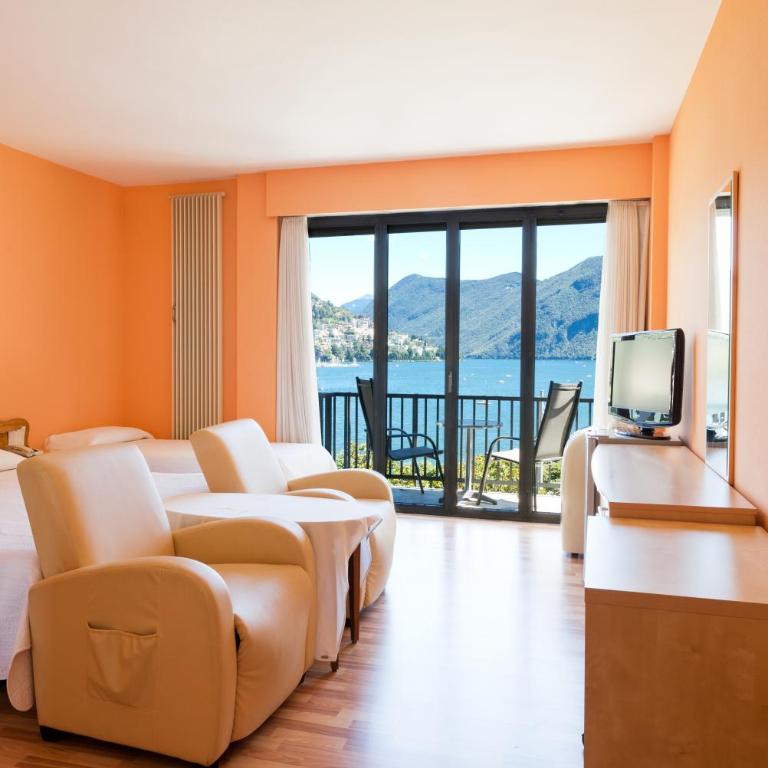 Swiss Lodge Nassa Garni - Camera Tripla Standard con Vista Lago e Balcone - 6