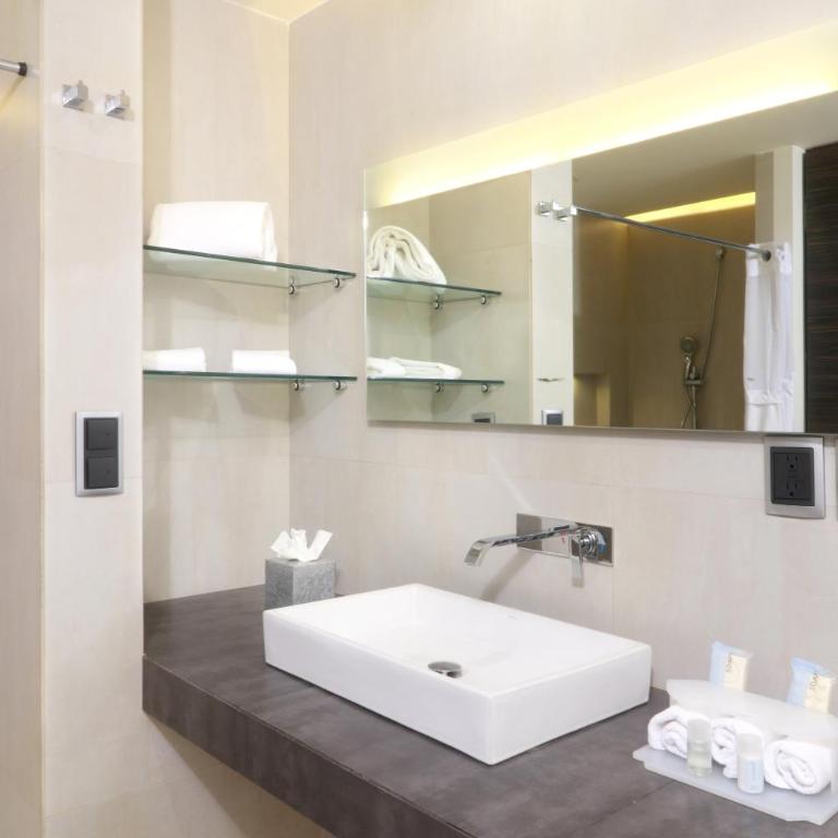 Holiday Inn Express Mexico Aeropuerto by IHG - Habitación Estándar con ducha accesible en silla de ruedas - cama extragrande - Adaptada para personas con movilidad reducida - 3