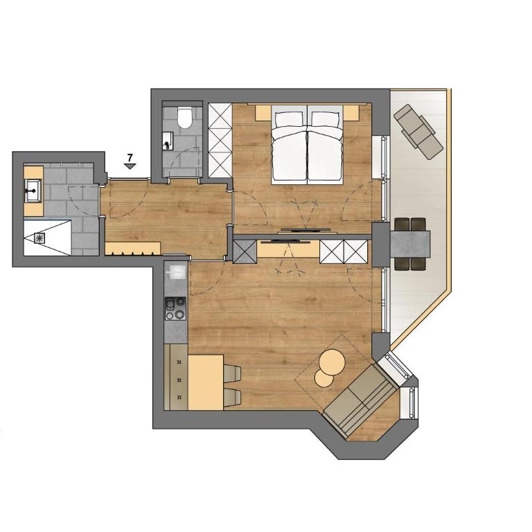 Apart-Hotel Dreisonnenhof - Appartement 1 Chambre - 1