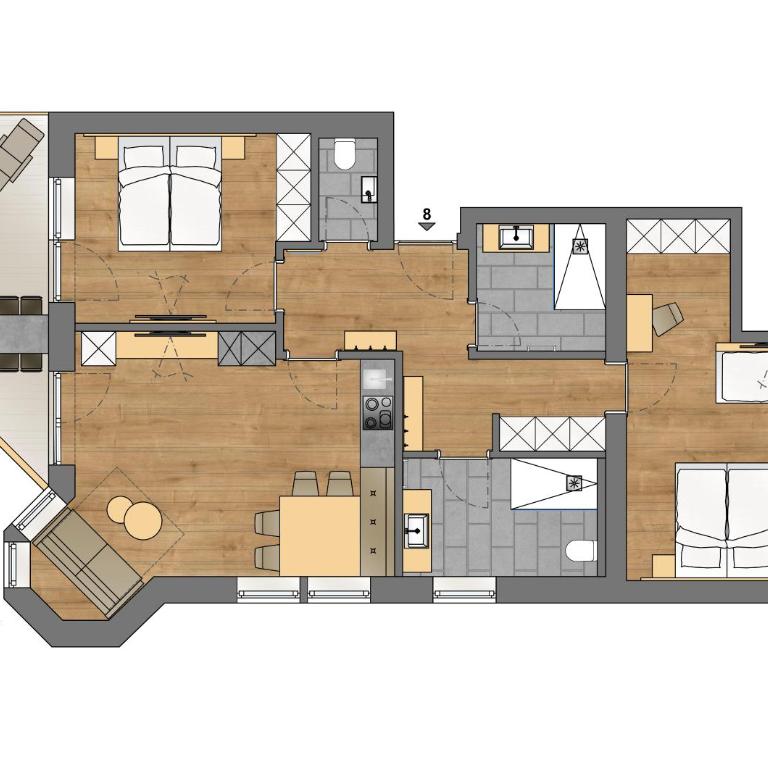 Apart-Hotel Dreisonnenhof - Appartement 2 Chambres - 1