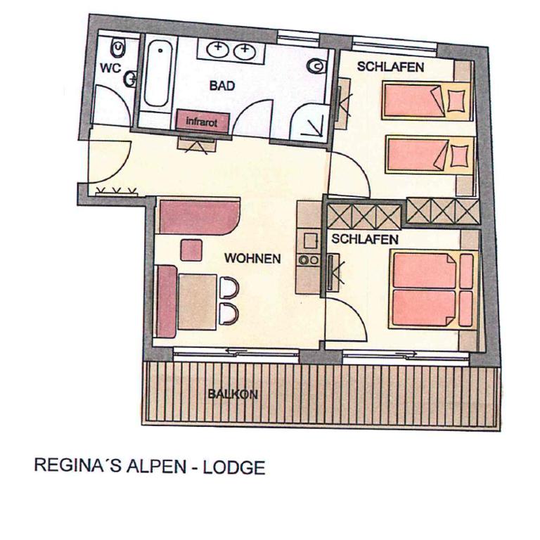The Lodge by Regina - Apartment mit 2 Schlafzimmern und Balkon - 4