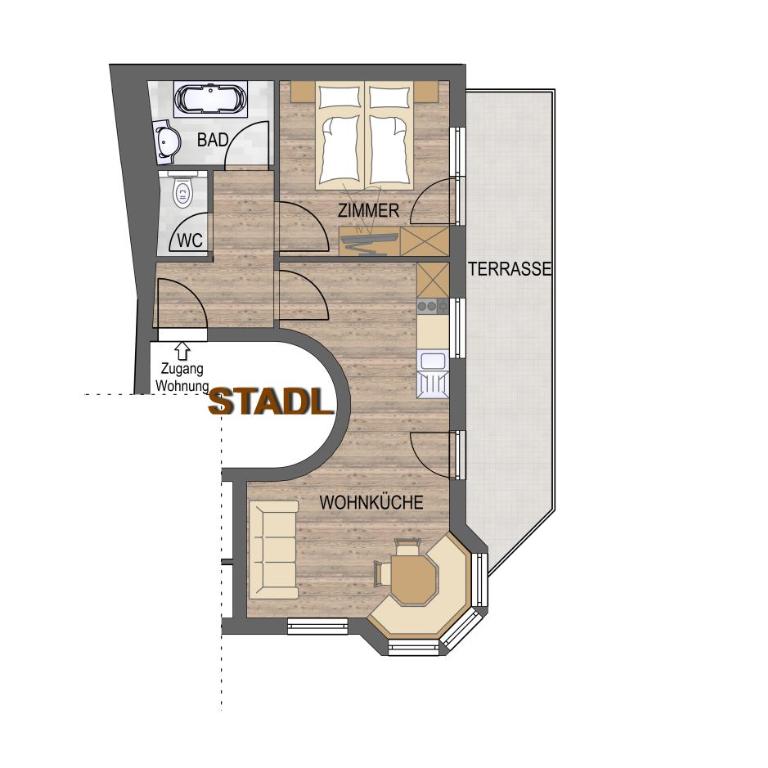 Stadlwirt Nauders - Apartment mit Terrasse - 2