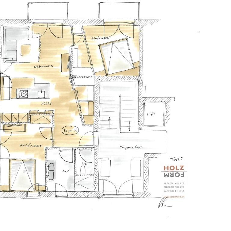 Brunnwirt ESSEN & WOHNEN - Apartment mit 2 Balkonen und 2 Schlafzimmern - 13