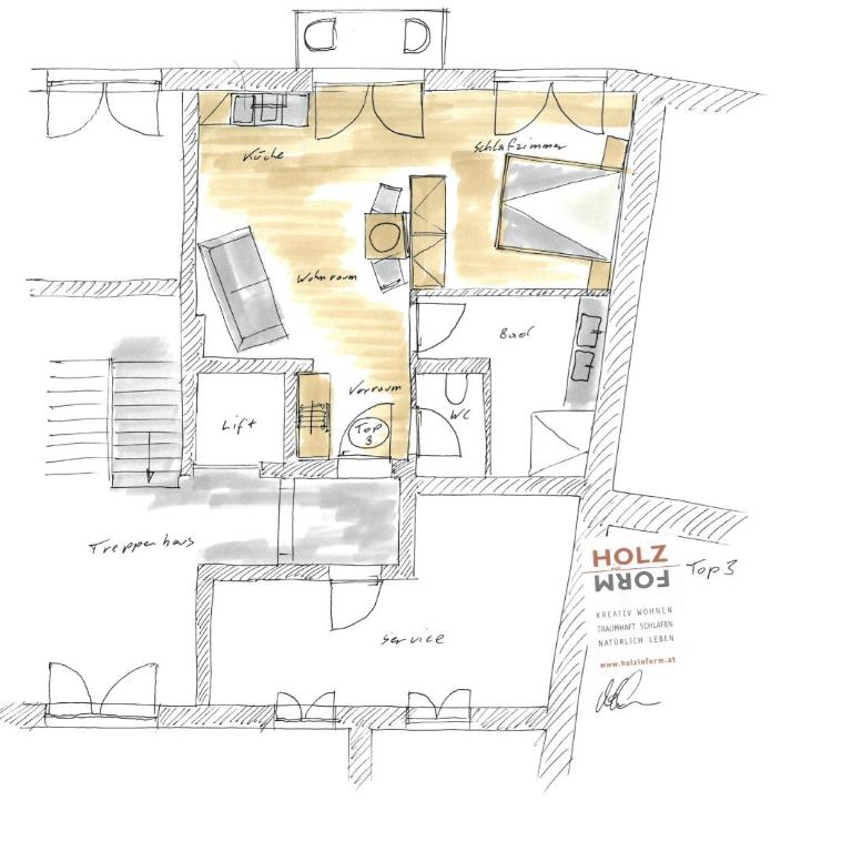 Brunnwirt ESSEN & WOHNEN - Apartment mit 1 Schlafzimmer und Balkon - 15