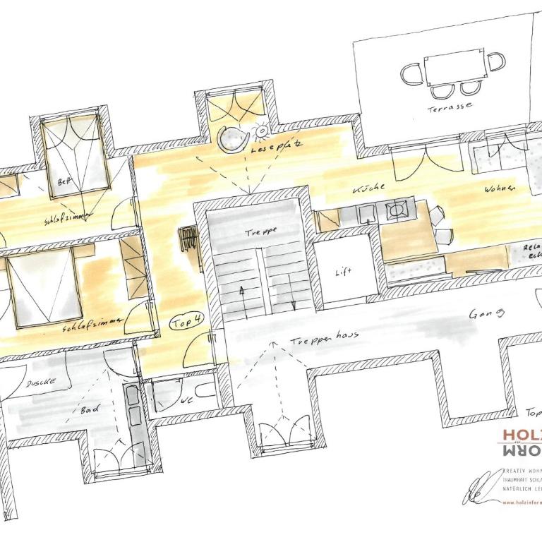 Brunnwirt ESSEN & WOHNEN - Apartment mit 2 Schlafzimmern und Terrasse - 8