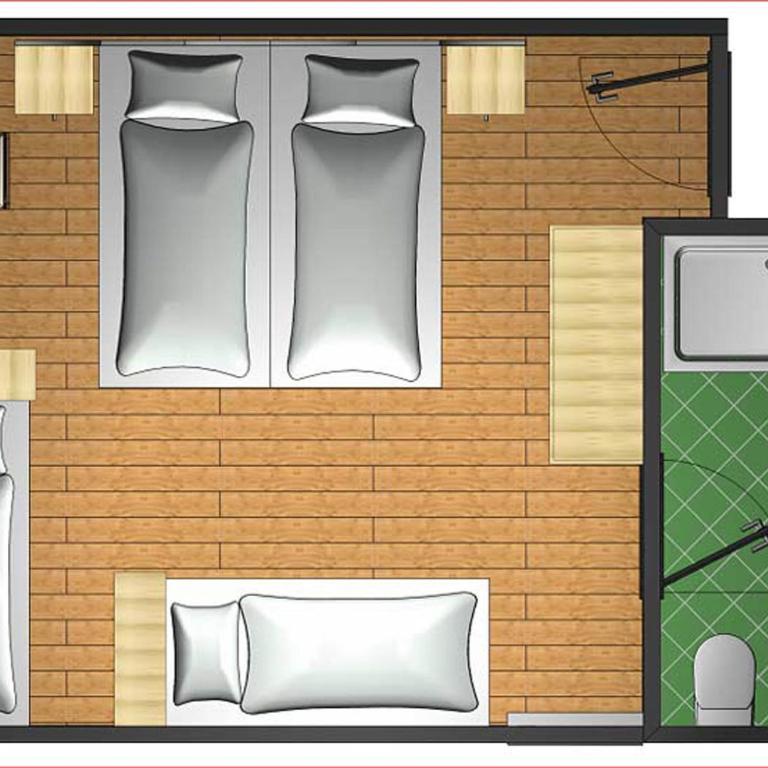 Hotel Garnì Salvanel - Vierbettzimmer - Dachgeschoss - 5