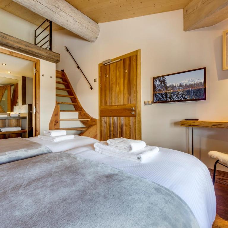Chalet Hotel Du Fornet - Chambre Triple avec Mezzanine - 1