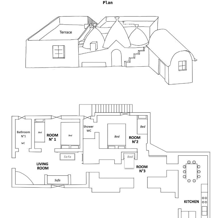 trullo Giardino Sotto La Luna - Casa con 3 Camere da Letto - 68