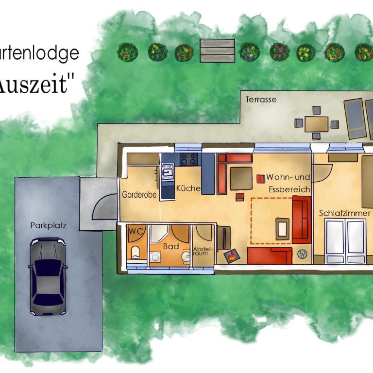 Gartenlodge Auszeit - Chalet mit 1 Schlafzimmer - 2
