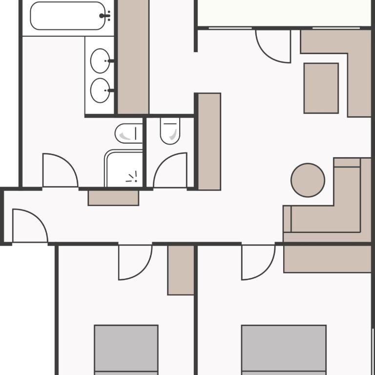 Aktiv & Spa Hotel Alpenrose - Apartment mit 2 Schlafzimmern - Nebengebäude - 1