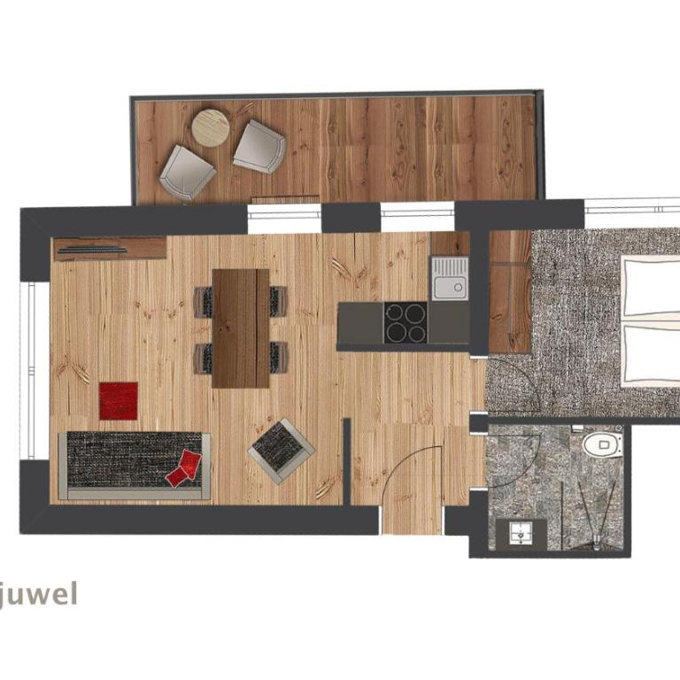 Appartements Rosenhof - Apartment mit 1 Schlafzimmer - 9