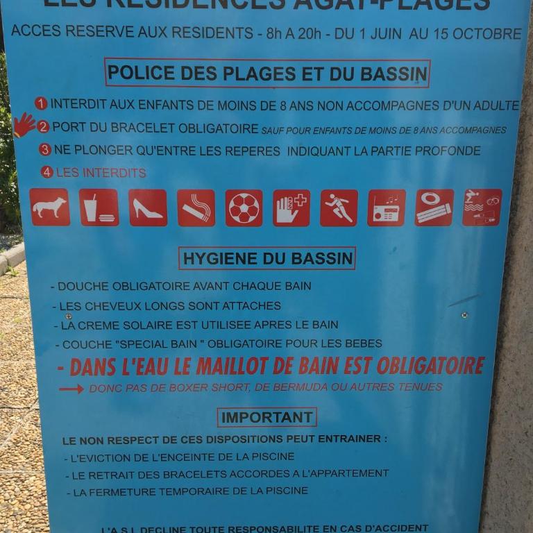 appartement vue mer piscines parking LES CORAUX AGAY PLAGE - Appartement - Vue sur Mer - 15