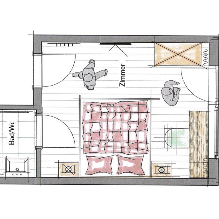 Gasthof Venedigerblick - Doppel-/Zweibettzimmer mit Balkon - 2