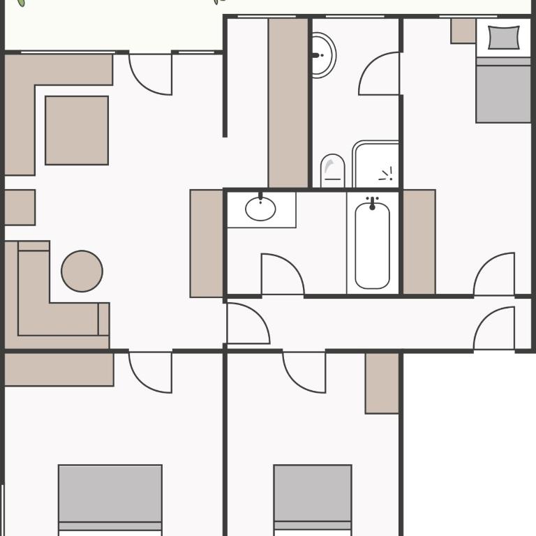 Aktiv & Spa Hotel Alpenrose - Apartment mit 3 Schlafzimmern im Nebengebäude - 1
