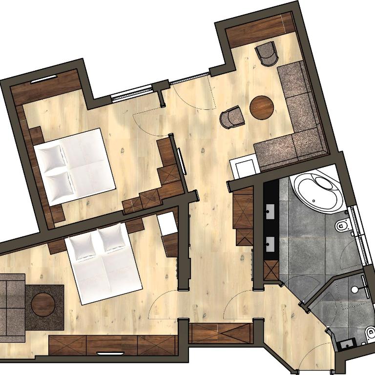 Hotel Albona - Suite mit 2 Schlafzimmern - 5