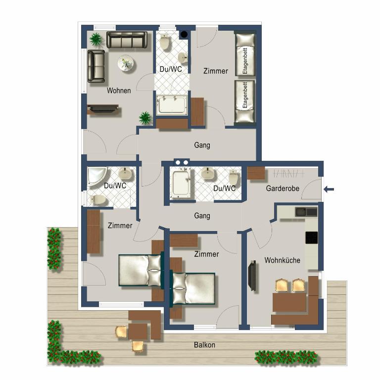 Alpenchalet Zillertal - Apartment mit 3 Schlafzimmern und Balkon - 27
