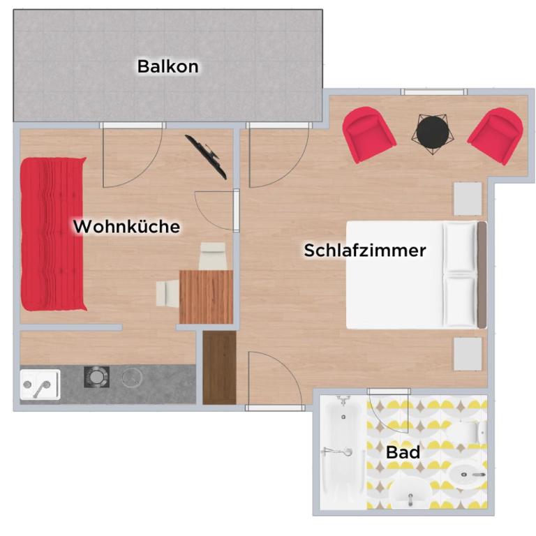 Guesthouse Christine - Appartamento con Balcone - 4