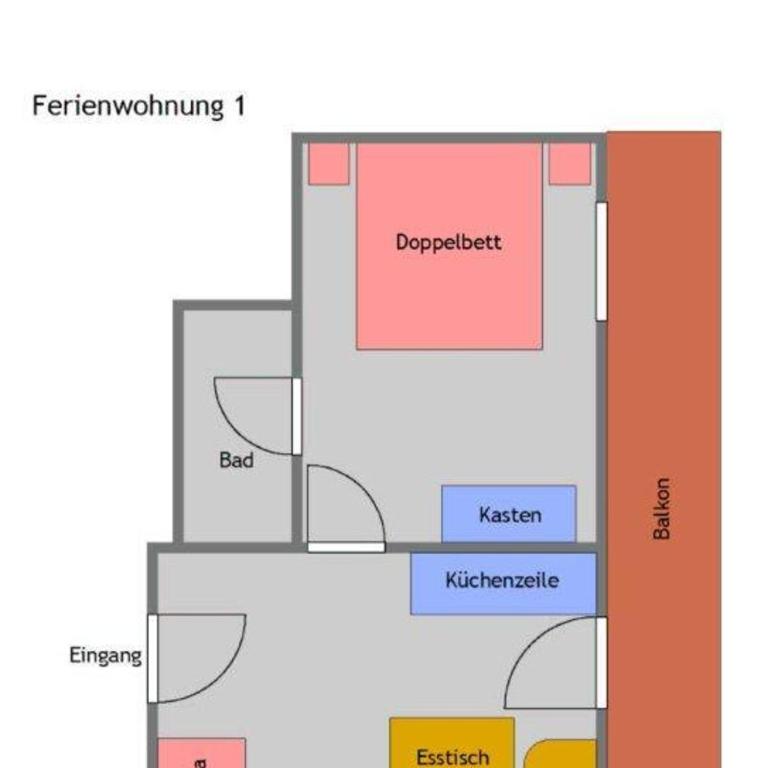 Haus am Wald - Apartment mit 1 Schlafzimmer und Balkon - 7