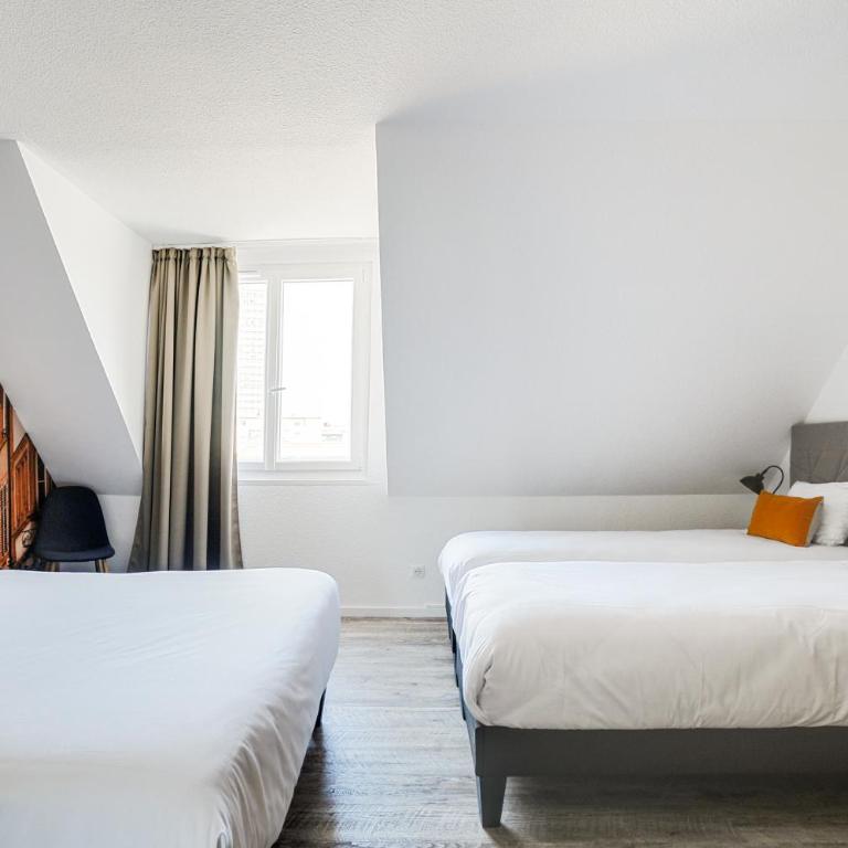 La Maison Hôtel Mulhouse Centre - Quadruple Room with 1 Double Bad and 2 Single Beds - 7