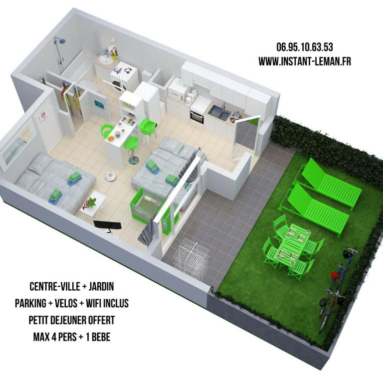 Instant-Léman - Studio avec Jardin - 17