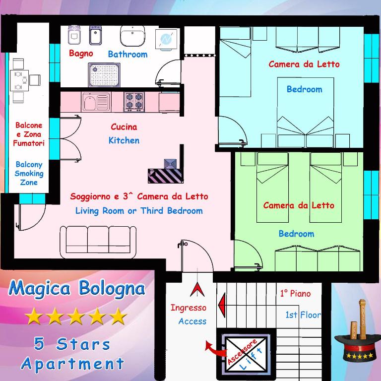 Magica Bologna - Appartamento con 2 Camere da Letto - 40