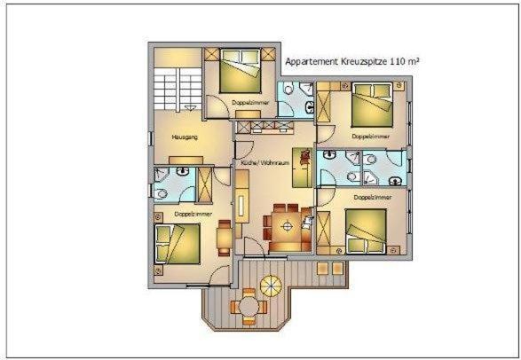 Apart Gentiana - Appartement 4 Chambres avec Balcon - 18