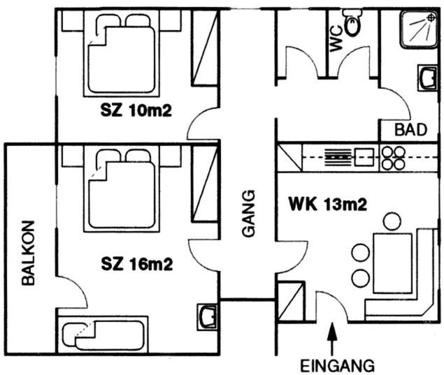 Appart Fernblick - Apartment mit 2 Schlafzimmern und Balkon - 4