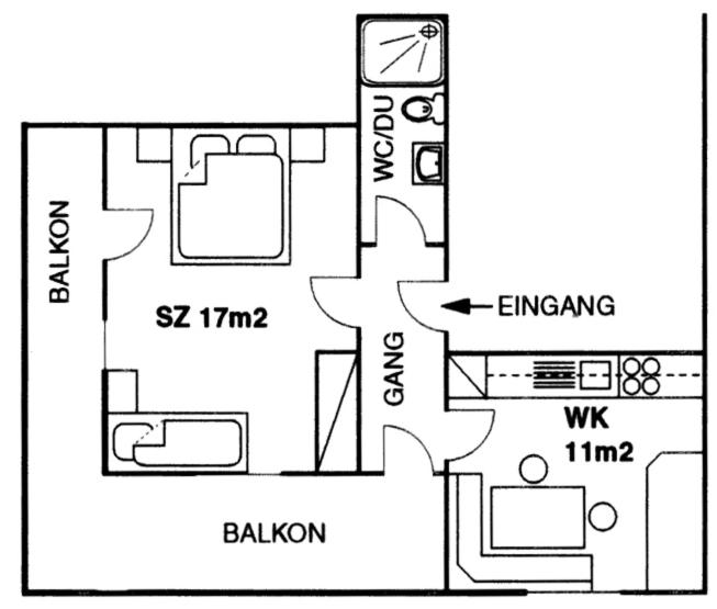 Appart Fernblick - Apartment mit 1 Schlafzimmer und Balkon - 4