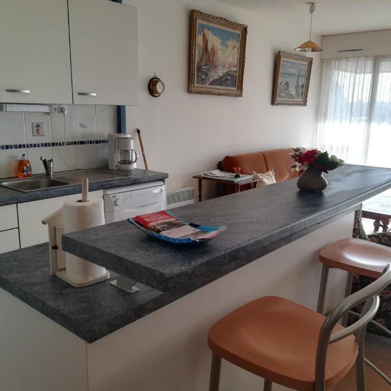 T2 balcon vue mer parking et entrée sécurisés tout à pied - Apartment mit 1 Schlafzimmer - 6