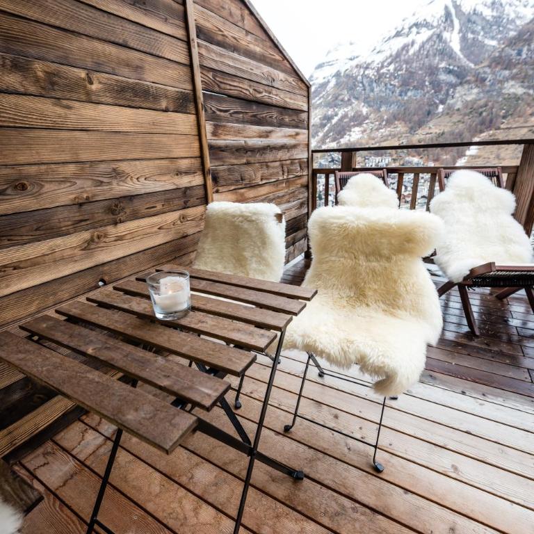 Chalet Luna by Zermatt Premium Apartments - Apartment mit 1 Schlafzimmer und Matterhornblick - 4