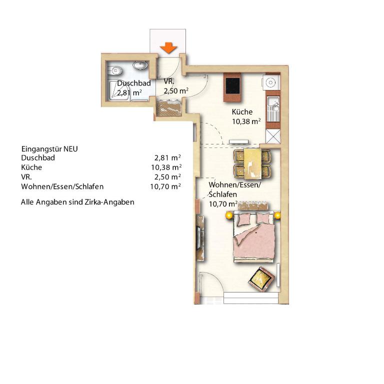 Citycenter Bad Ischl - Studio Apartments TRAUNKAi - Apartment mit 1 Schlafzimmer - 3