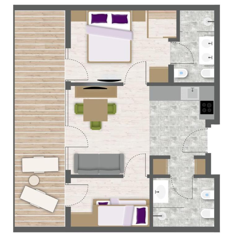 Aparthotel Panorama Living Dolomites - Appartement Standard - 6
