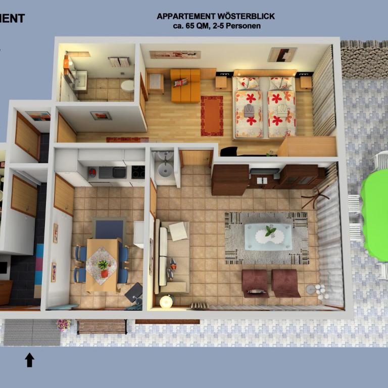 Appartements Haus Dr Muxel - Apartment mit 2 Schlafzimmern und Terrasse - 3