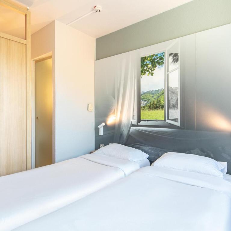 B&B HOTEL Saint Jean De Maurienne - Chambre Lits Jumeaux - Vue sur Montagne - 3