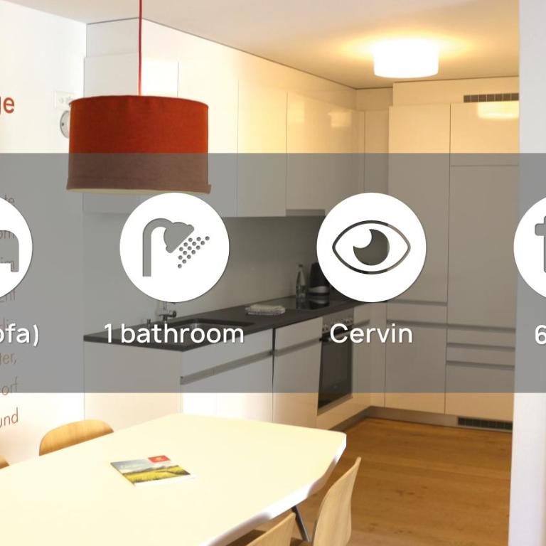 Legendär Zermatt - Ferienwohnung mit Matterhornblick und Balkon: 66 m² - 1