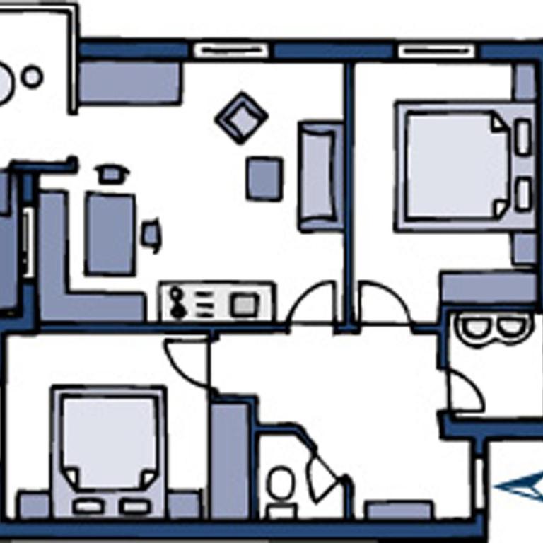 Aparthotel Bernhof - Apartment mit 2 Schlafzimmern - 1