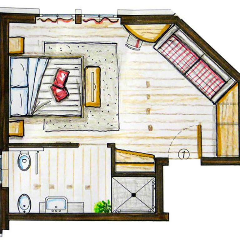 B&B Ecohotel Chalet des Alpes - Camera Matrimoniale/Doppia con Letti Singoli con Letto Supplementare - 11