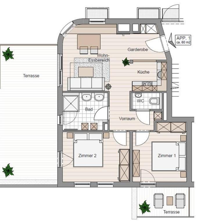Steinberghaus Apartments - Apartment mit 2 Schlafzimmern - 13