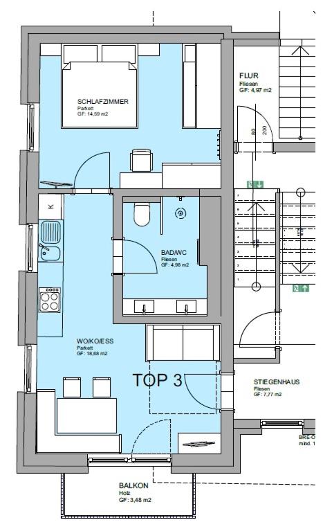 Herzis Appartements - Apartment mit 1 Schlafzimmer - 14