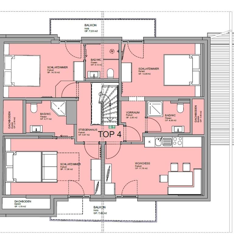 Herzis Appartements - Apartment mit 3 Schlafzimmern - 16