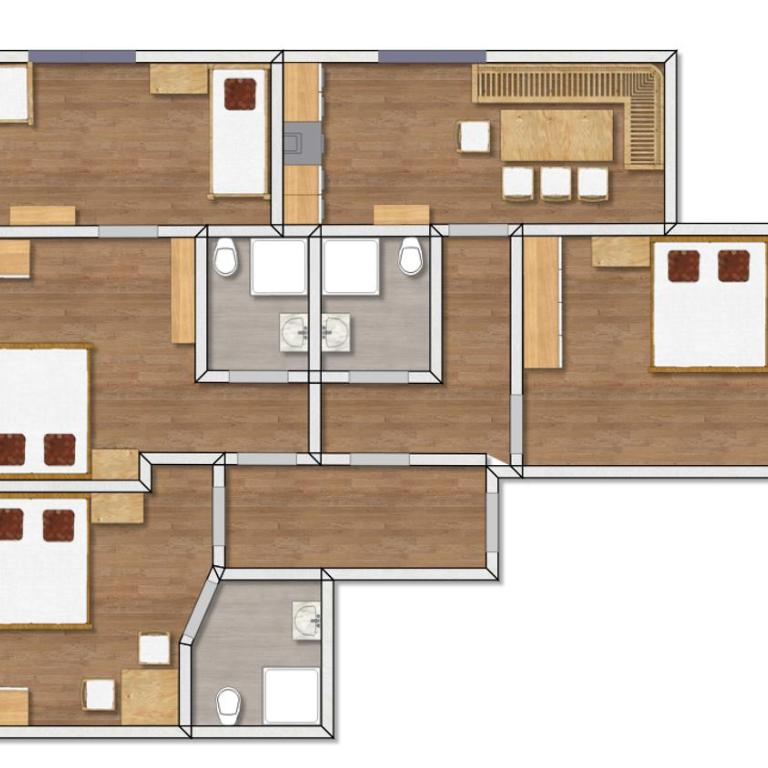 Apartments Pitztaler Nachtigall - Apartment mit 4 Schlafzimmern und einem Balkon - 14