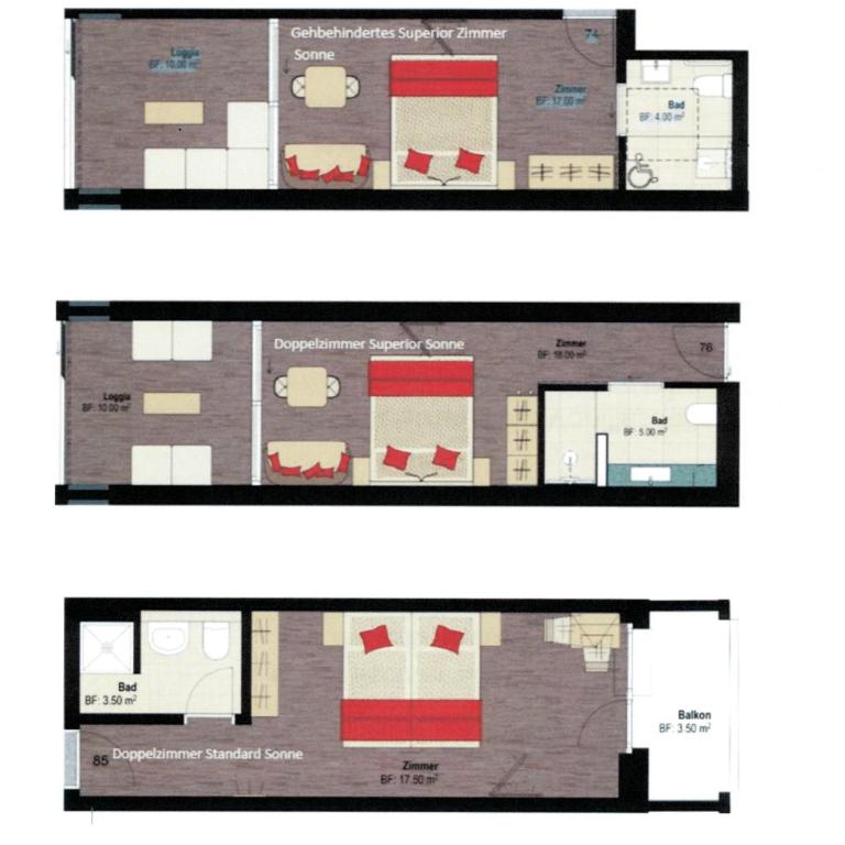 Hotel Sonne St. Moritz 3* Superior - Standard Doppelzimmer - Hauptgebäude - 1