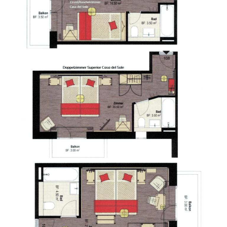 Hotel Sonne St. Moritz 3* Superior - Superior Doppelzimmer im Nebengebäude - 1