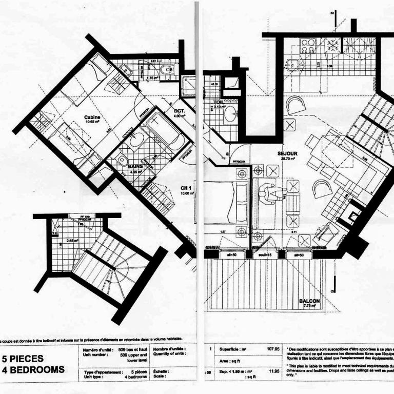 Huge Superior 4 Bedroom Apartment, Arc 1950, Les Arc, Spaciously Sleeps 8 to 10 over two floors, Ski In Ski Out - Apartment - 58