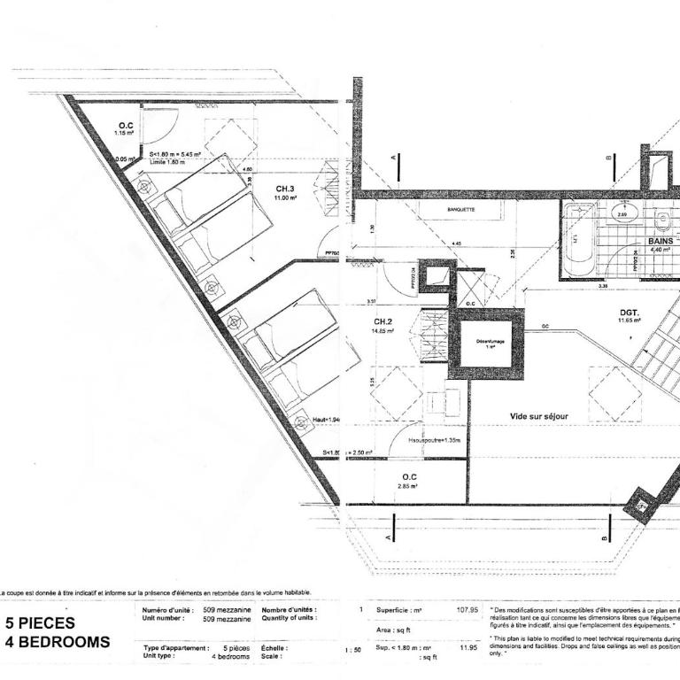 Huge Superior 4 Bedroom Apartment, Arc 1950, Les Arc, Spaciously Sleeps 8 to 10 over two floors, Ski In Ski Out - Apartment - 59