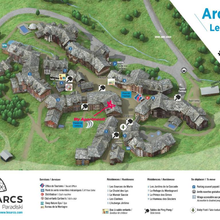 Huge Superior 4 Bedroom Apartment, Arc 1950, Les Arc, Spaciously Sleeps 8 to 10 over two floors, Ski In Ski Out - Apartment - 60