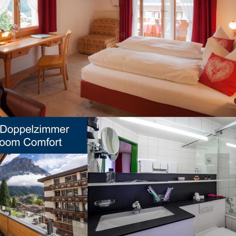 Hotel Hirschen - Grindelwald - Comfort Doppelzimmer mit Balkon und Bergblick - 8